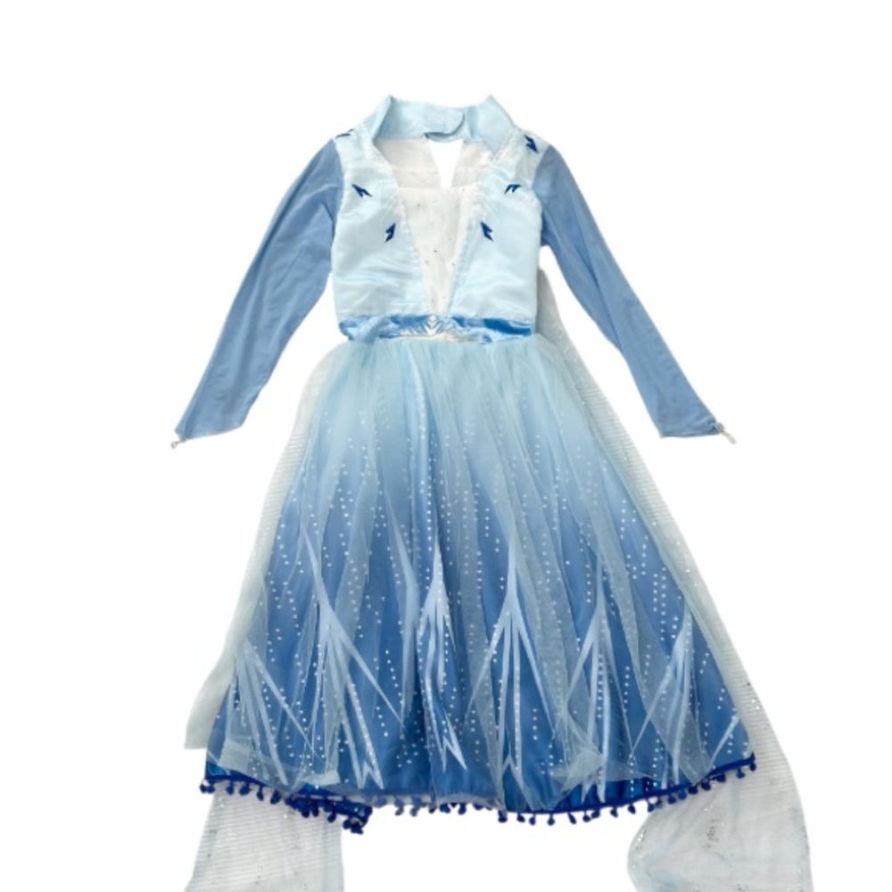 Blue and White Kids Princess Costume Dress